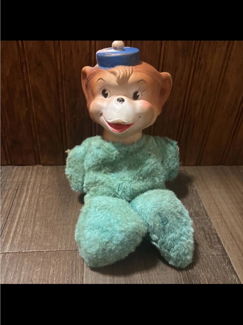 Rare Bellhop Chimp Rubber Face Monkey 1950s Plush